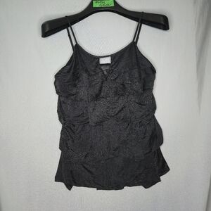 BCBGMaxAzria Ruffle Tiered Top Size M